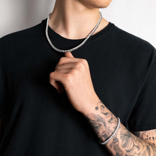 Tennis Chain Bracelet - Silver 4mm