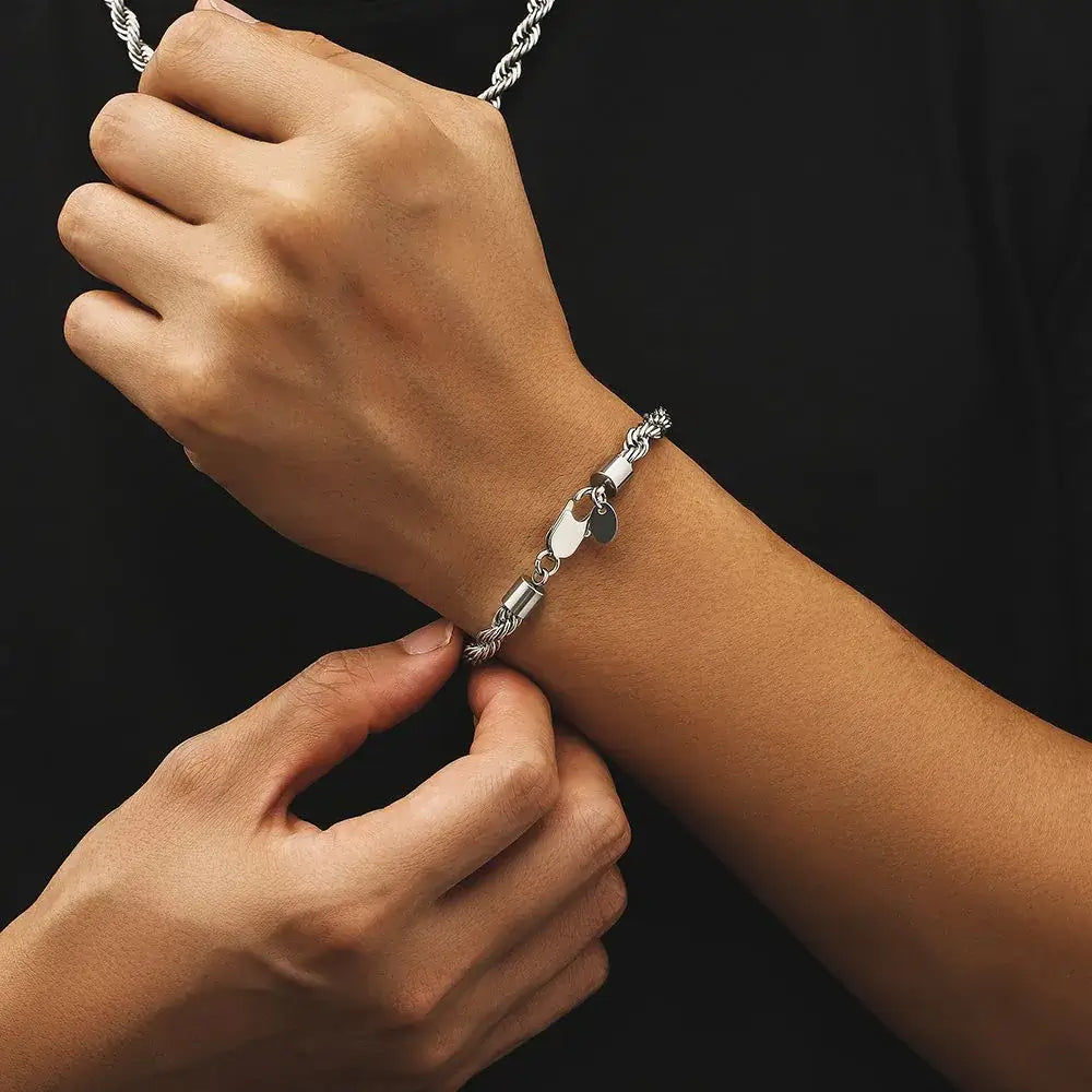 Rope Bracelet - Silver 6mm
