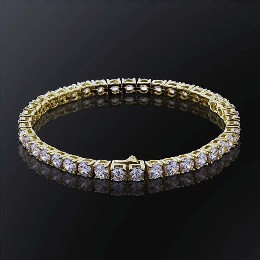 Tennis Chain Bracelet - Gold 4mm