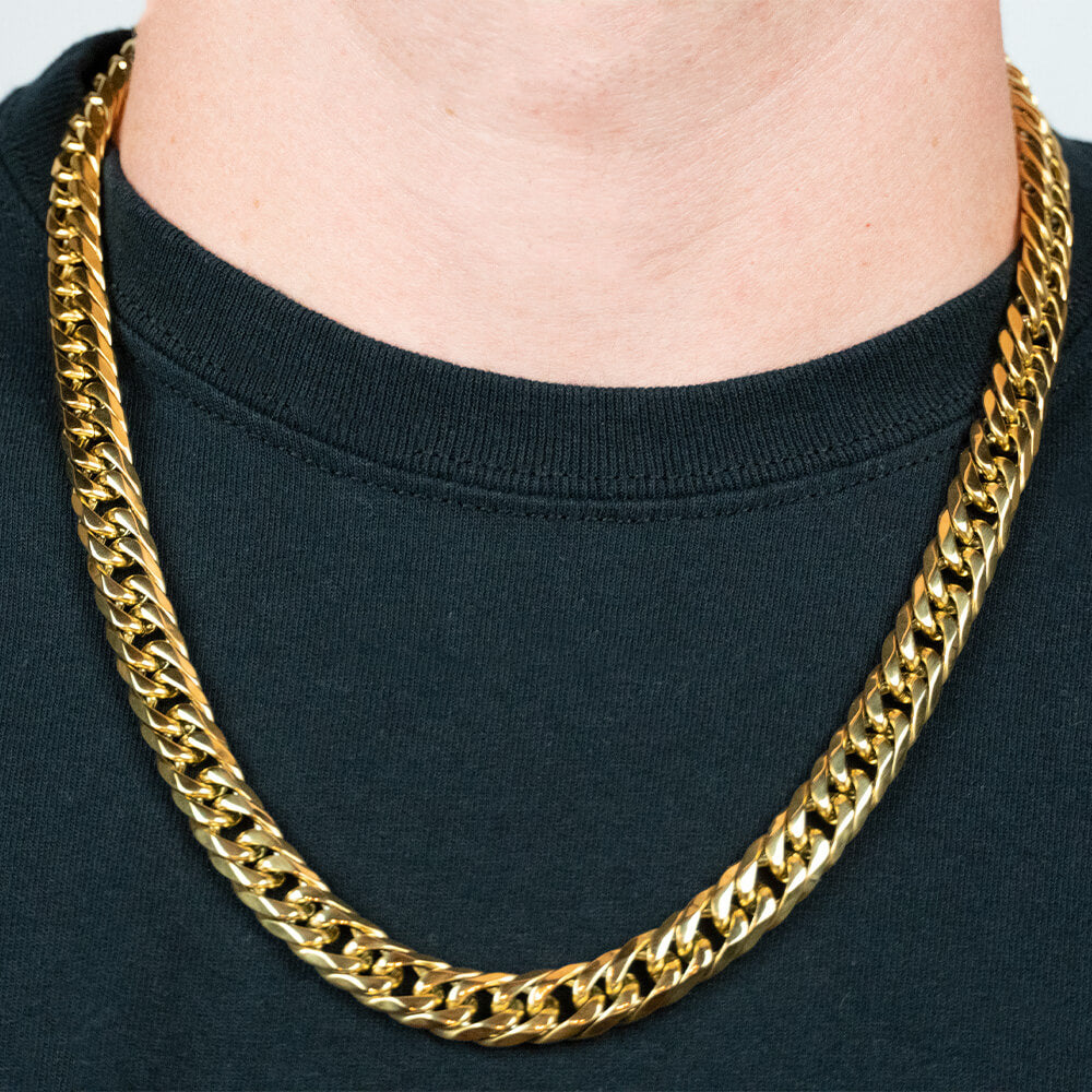 Cuban Link Chain - 18K Gold 12mm