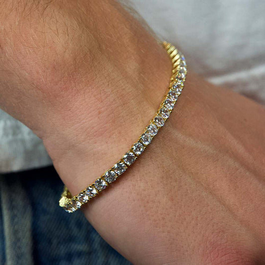 Tennis Chain Bracelet - Gold 4mm