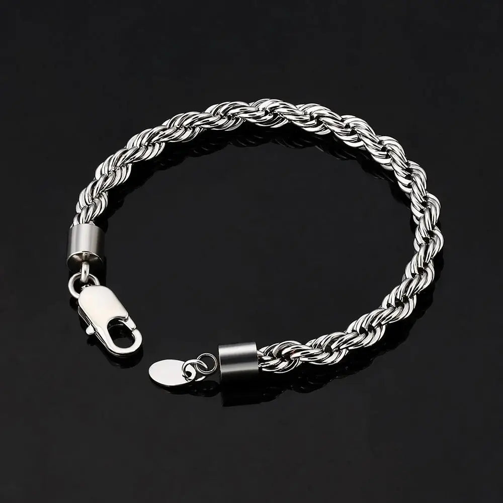 Rope Bracelet - Silver 6mm